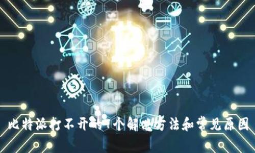 比特派打不开的7个解决方法和常见原因