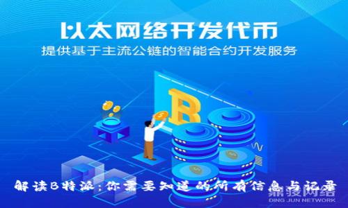 解读B特派：你需要知道的所有信息与记录