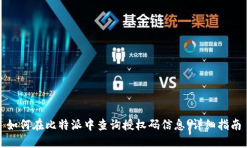 如何在比特派中查询授权码信息：详细指南